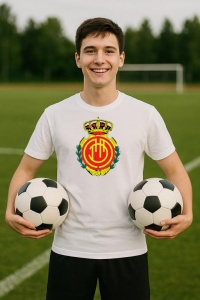 Tricou barbat cu logo stema Rcd mallorca Spania , din bumbac 100% - Img 9