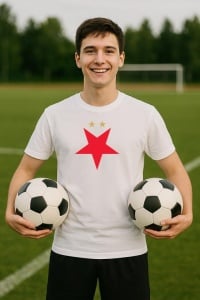 Tricou barbat cu logo stema Slavia-symbol-nowordmark-RGB Germania , din bumbac 100%