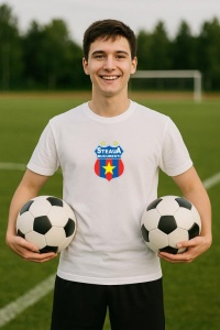Tricou barbat cu logo stema Steaua Bucuresti , din bumbac 100% - Img 8