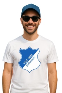 Tricou barbat cu logo stema TSG Hoffenheim Germania , din bumbac 100% - Img 3
