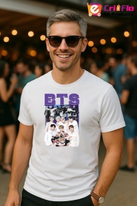 Tricou barbat Kpop cu trupa BTS 1 music Coreean 176 - Img 4
