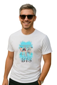 Tricou barbat Kpop cu trupa BTS 2 music Coreean 179