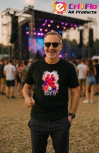 Tricou barbat Kpop cu trupa BTS 3 music Coreean 180 - Img 9