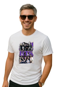 Tricou barbat Kpop cu trupa BTS 7 music Coreean 184 - Img 2