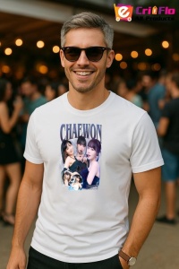 Tricou barbat Kpop cu trupa CHAEWON music Coreean 196 - Img 4
