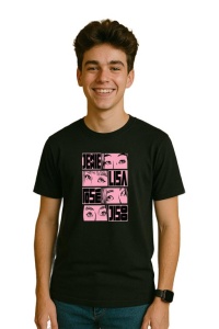 Tricou barbat Kpop cu trupa JENNE 2 music Coreean 222 - Img 3