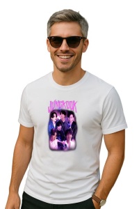 Tricou barbat Kpop cu trupa JUNGKOOT 13 music Coreean 250 - Img 2