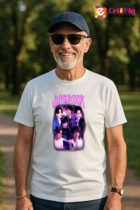 Tricou barbat Kpop cu trupa JUNGKOOT 13 music Coreean 250 - Img 4
