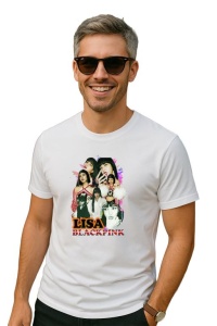 Tricou barbat Kpop cu trupa LISA 7 music Coreean 260 - Img 2