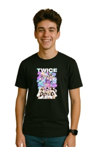 Tricou barbat Kpop cu trupa TWICE 10 music Coreean 295 - Img 3
