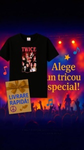 Tricou barbat Kpop cu trupa TWICE 15 music Coreean 296 - Img 10