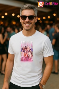 Tricou barbat Kpop cu trupa TWICE music Coreean 294 - Img 4
