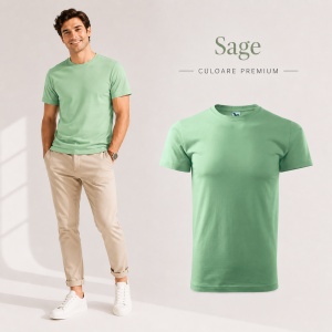 Tricou bărbat Malfini Basic Clasic, 100% bumbac, 160 g/m², guler rotund, 48 de culori, mărimi XS–5XL - Img 23