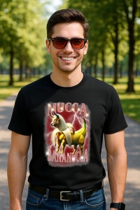 Tricou Barbat Tralalero Tralala cu personajul Bananucca Funny Italian Brainrot Animals Meme - Img 4