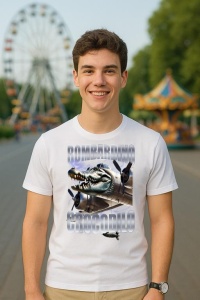 Tricou Barbat Tralalero Tralala cu personajul Bombardiro Crocodilo - Italian Brainrot Meme - Img 5