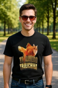 Tricou Barbat Tralalero Tralala cu personajul Boneca Ambalubu Funny Italian Brainrot Meme Humor Gen Z - Img 4