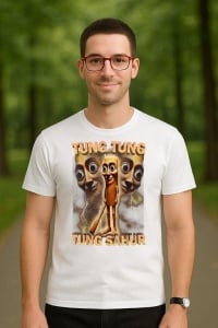 Tricou Barbat Tralalero Tralala cu personajul Brainrot Humor Gen Z (1) - Img 3