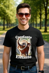 Tricou Barbat Tralalero Tralala cu personajul Cocofanto Elefanto Funny Italian Brainrot Meme Humor Gen Z - Img 4