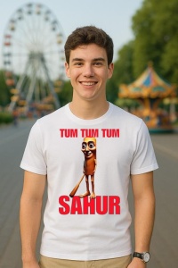 Tricou Barbat Tralalero Tralala cu personajul Funny tum tum tum sahur italian brainrot gen z - Img 5