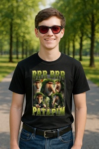 Tricou Barbat Tralalero Tralala cu personajul Humor Gen Z (1)