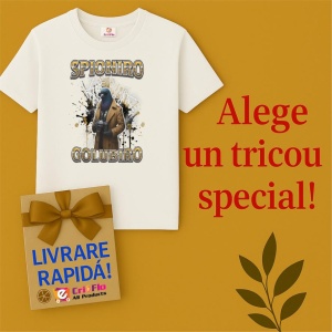Tricou Barbat Tralalero Tralala cu personajul Spioniro Golubiro Italian Brainrot Meme Humor Trend - Img 7