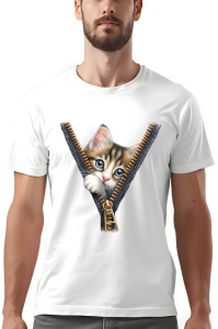 Tricou barbat - Zipping Cat v10