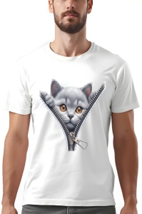 Tricou barbat - Zipping Cat v5