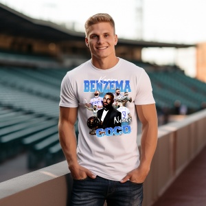 Tricou Bărbați Karim Benzema Fotbalist | Livrare Rapidă