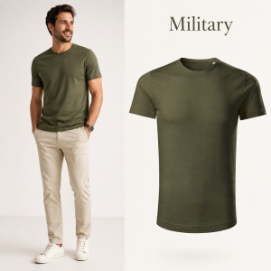 Tricou Bărbați Malfini Origin GOTS 171, 100% Bumbac Organic, 160 g/m², Guler Rotund, Label Free, Mărimi S 3XL, 15 Culori - Img 18