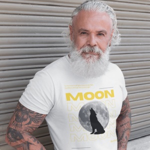 Tricou barbati Streetwear - Moon - din bumbac, personalizat - Cadou