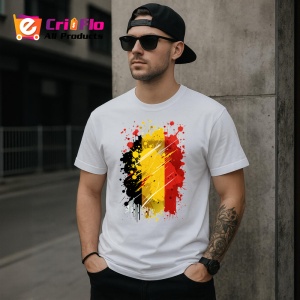 Tricou Belgium Steag Splash Art, Copii | Dama | Barbat - Img 5