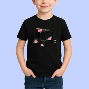 Tricou Believe In Magic Unicorn Fundal Gri, din bumbac 100%, tricou negru Copii | Dama | Barbat - Img 2
