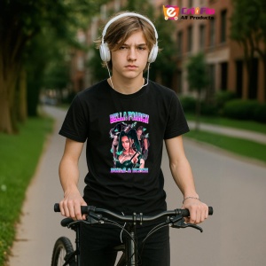 Tricou Bella Poarch - Build a Bitch, muzica Nu Metal, Dama | Barbat | Copii, Culoare Negru - Img 10