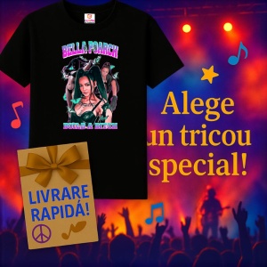 Tricou Bella Poarch - Build a Bitch, muzica Nu Metal, Dama | Barbat | Copii, Culoare Negru - Img 11