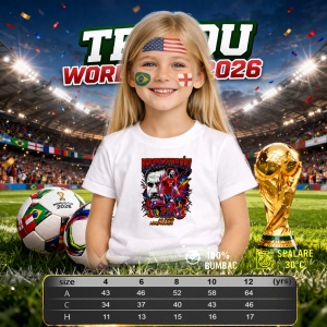 Tricou Ben Diaz Morocco World Cup Fifa 2026, din bumbac 100%, tricou alb, Copii | Dama | Barbat - Img 4
