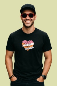 Tricou Big Butt Bigger Heart Inima Bullet, din bumbac 100%, tricou negru Dama | Barbat