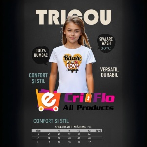 Tricou bitcoin is my love language, bitcoin este limbajul meu al iubirii, Copii | Dama | Barbat - Img 9