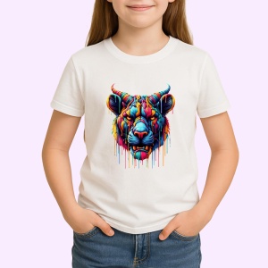 Tricou Bivol curcubeu in stil graffiti digital Copii | Dama | Barbat - Img 4