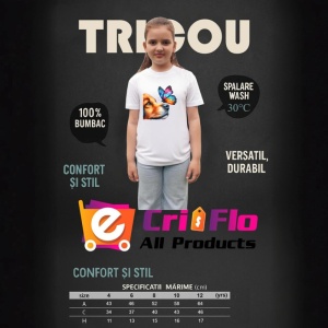 Tricou Border Collie cu fluture curcubeu si privire curioasa Copii | Dama | Barbat Barbat - Img 12