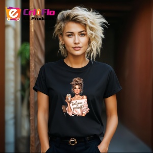 Tricou Boss girl believe in yourself, boss girl crede in tine, Copii | Dama | Barbat , tricou negru - Img 8