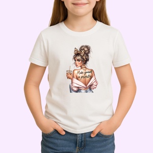 Tricou boss girl make yourself a priority, boss girl pune-te pe primul loc, Copii | Dama | Barbat - Img 3