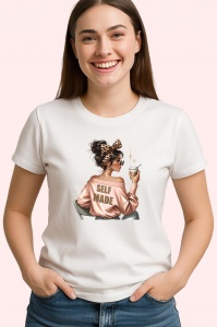 Tricou boss girl self made, boss girl facuta prin forte proprii, Copii | Dama | Barbat - Img 4