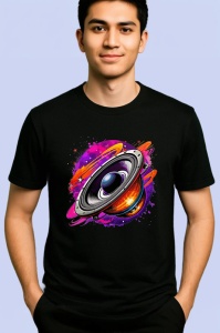 Tricou Boxa Vibratii Colorate, Copii | Dama | Barbat, culoare negru - Img 2