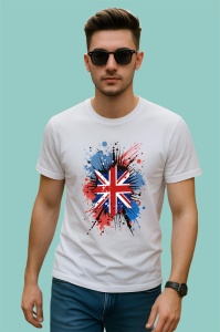 Tricou Britain Steag Splash Art, Copii | Dama | Barbat - Img 2