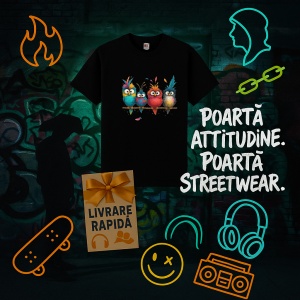 Tricou Bufnite colorate speriate, Cele mai bune prietene Negru, Copii | Dama | Barbat - Img 5