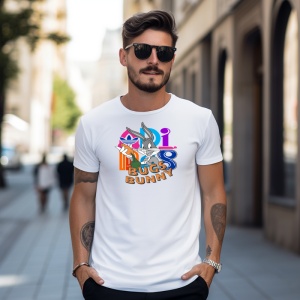 Tricou Bugs Bunne Eat Tricou Alb - Copii | Dama | Barbat - Img 9
