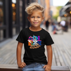 Tricou Bugs Bunne Eat Tricou Negru - Copii | Dama | Barbat - Img 2