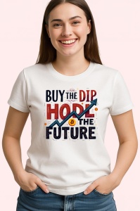 Tricou buy the dip hodl the future, cumpara scaderea tine viitorul, Copii | Dama | Barbat - Img 4