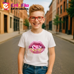 Tricou Buze roz cu trandafir si miere lichida, Lip gloss, Copii | Dama - Img 6