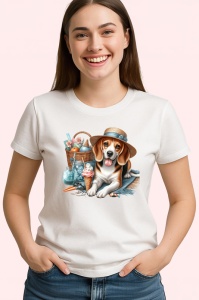 Tricou caine beagle palarie plaja limonada inghetata, Copii | Dama | Barbat - Img 3